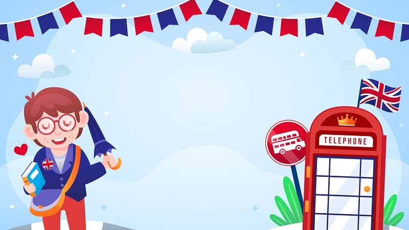 تصویر کارتونی از دانش‌آموزان در سفر به انگلیس